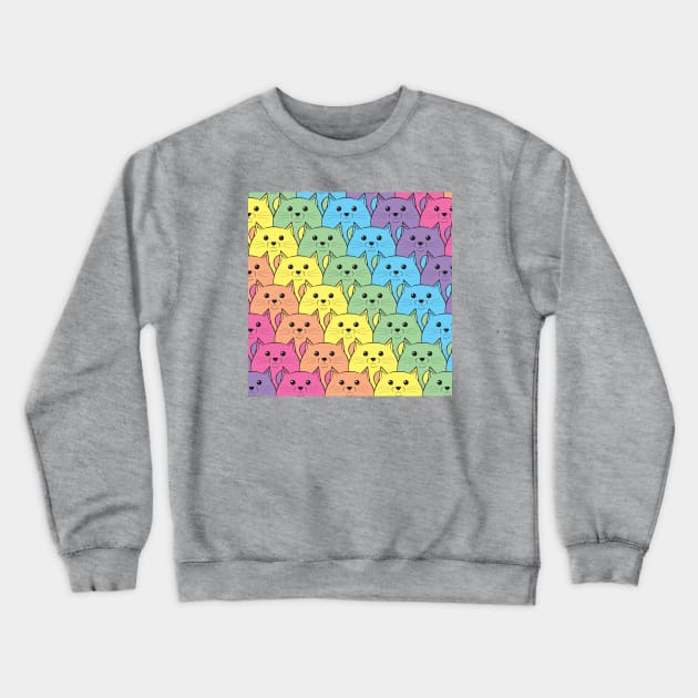 Rainbow Cats Crewneck Sweatshirt by Zap Studios